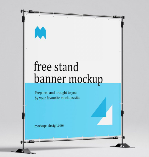 Free Banner Stand Mockup