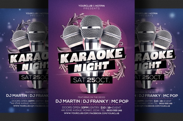 Karaoke Contest Flyer Design