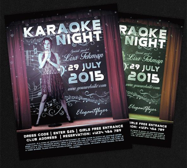 Karaoke Flyer PSD Design