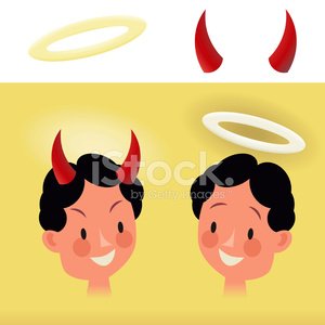 Halo + Devil Horns Stock Vector | Royalty-Free | FreeImages