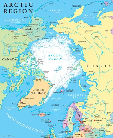 Arctic Region Political Map Stock Vector | Royalty-Free | FreeImages