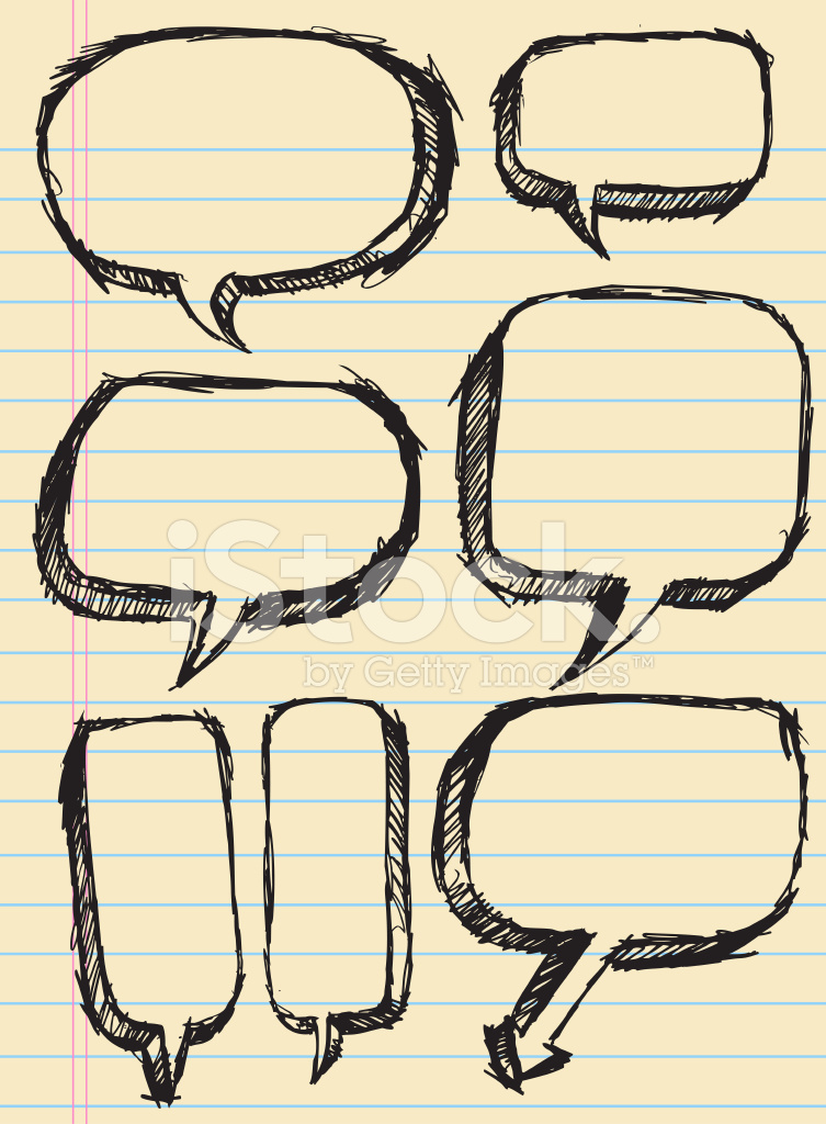 Download Doodle Sketch Speech Bubbles Stock Vector - FreeImages.com