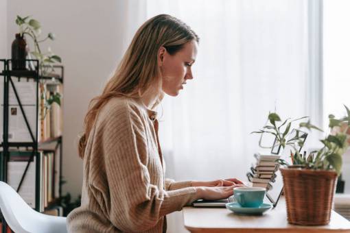 business females indoors women lifestyles adult woman;home office;working one person