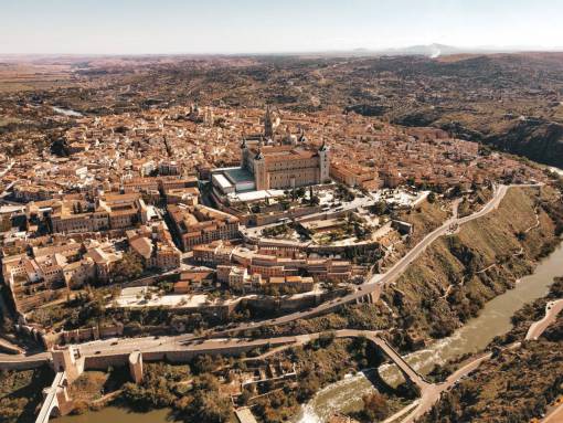 cat Cityscape of Toledo Spain