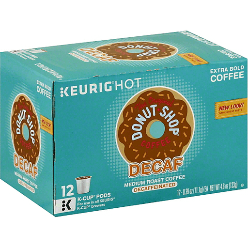 Donut Shop Coffee, Medium Roast, Decaf, Decaffeinated, K-Cup Pods ...