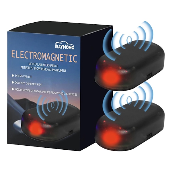 2 stk Isfjerner til Bil Bærbar Mini Universal SUV Lastbil Køretøj Bil Vindue Glas Vinter Elektromagnetisk Molekylær Interferens Frostbeskyttelse