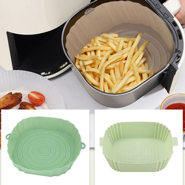 Airfryer Silikonform - Korg till luftfritös Turquoise Tunn (33g)