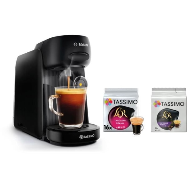 TASSIMO FINESSE BOSCH podmaskin - TAS16B2 svart + 2 paket T-Discs