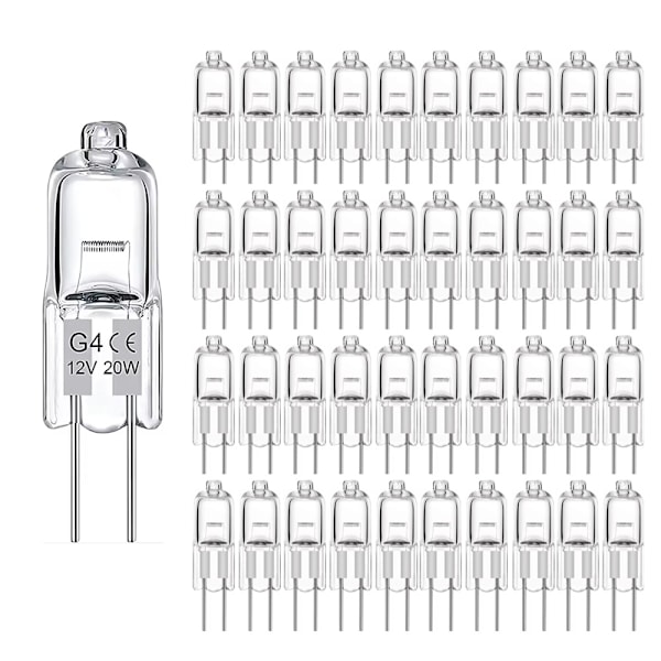 10-pak G4 halogenlamper 20W 12V - Varm hvid