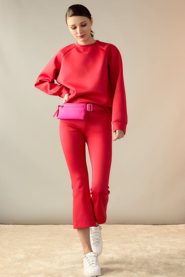 Cynthia Rowley Bonded Active Pant - Red