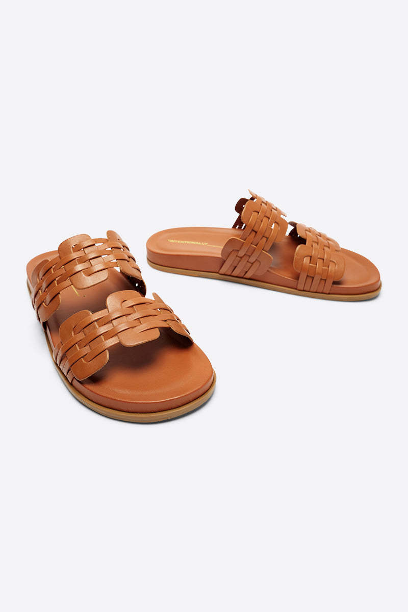 "INTENTIONALLY __________." Brian Natural Sole Sandal - Tan