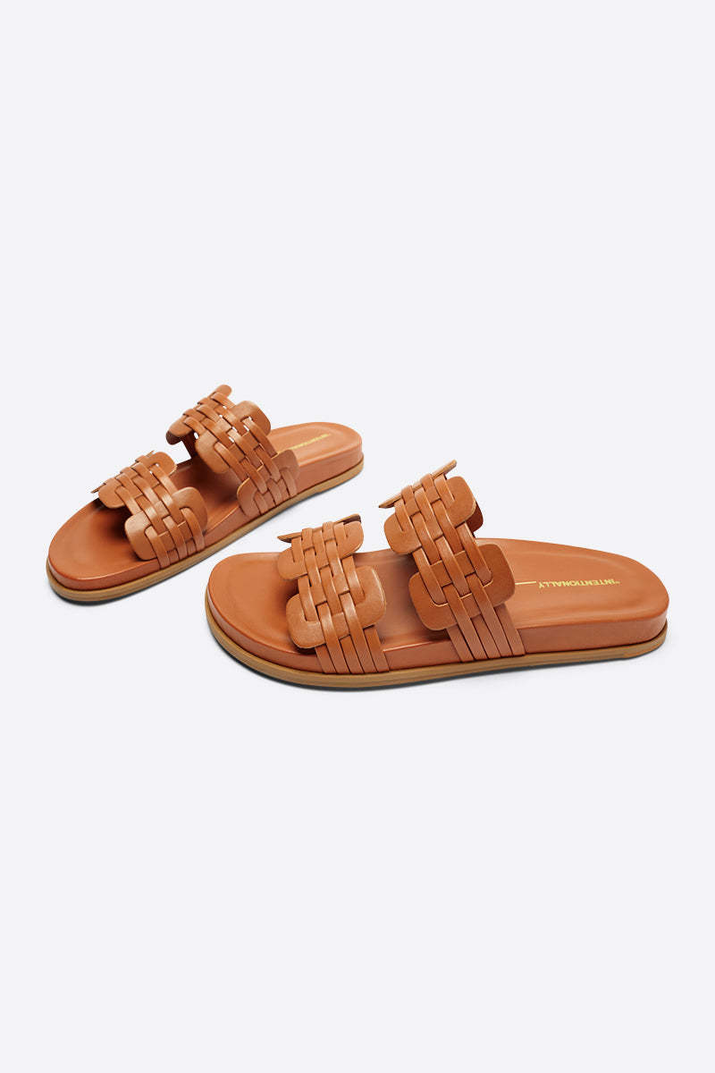 "INTENTIONALLY __________." Brian Natural Sole Sandal - Tan