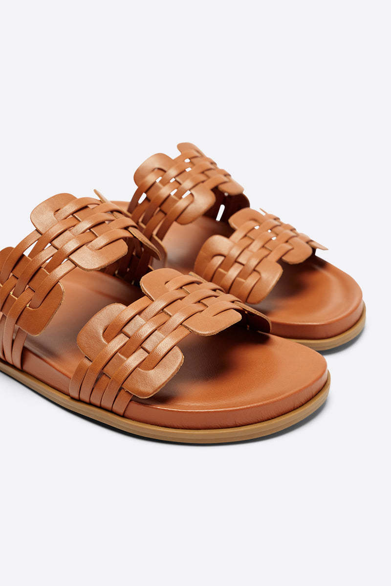 "INTENTIONALLY __________." Brian Natural Sole Sandal - Tan