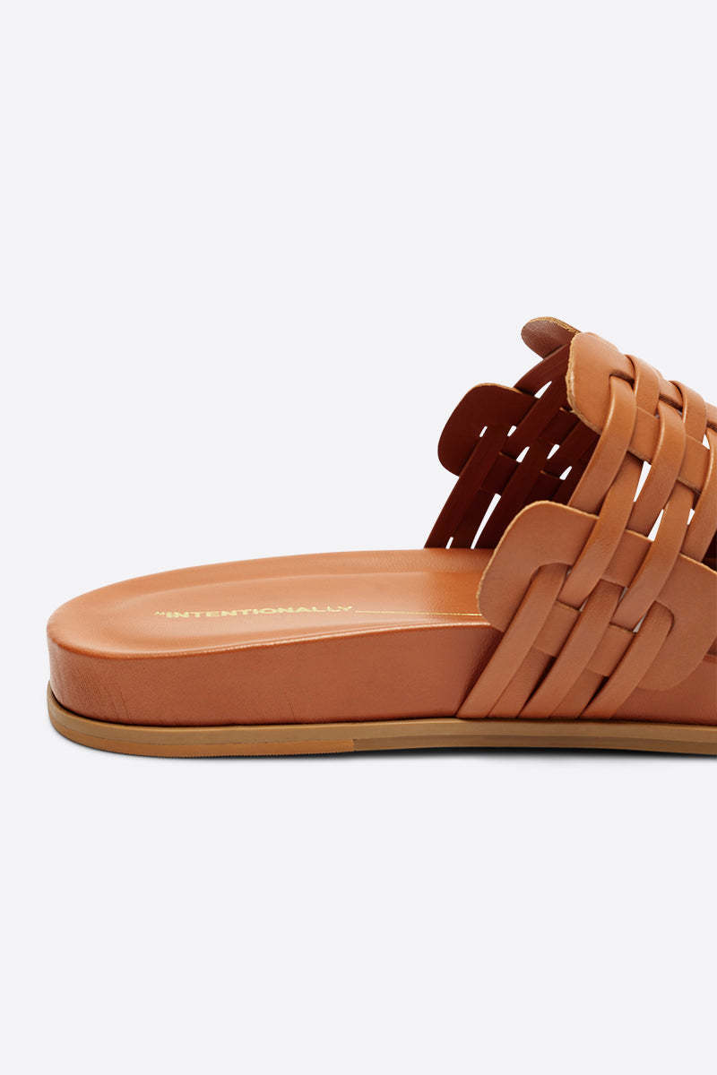 "INTENTIONALLY __________." Brian Natural Sole Sandal - Tan