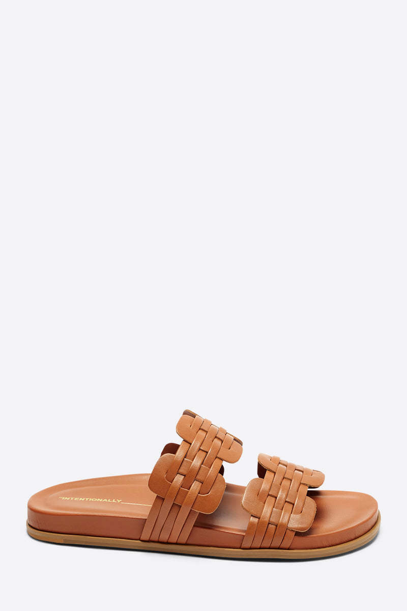 "INTENTIONALLY __________." Brian Natural Sole Sandal - Tan