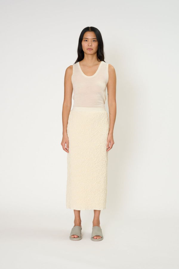 Lauren Manoogian Gauze Skirt - Raw White