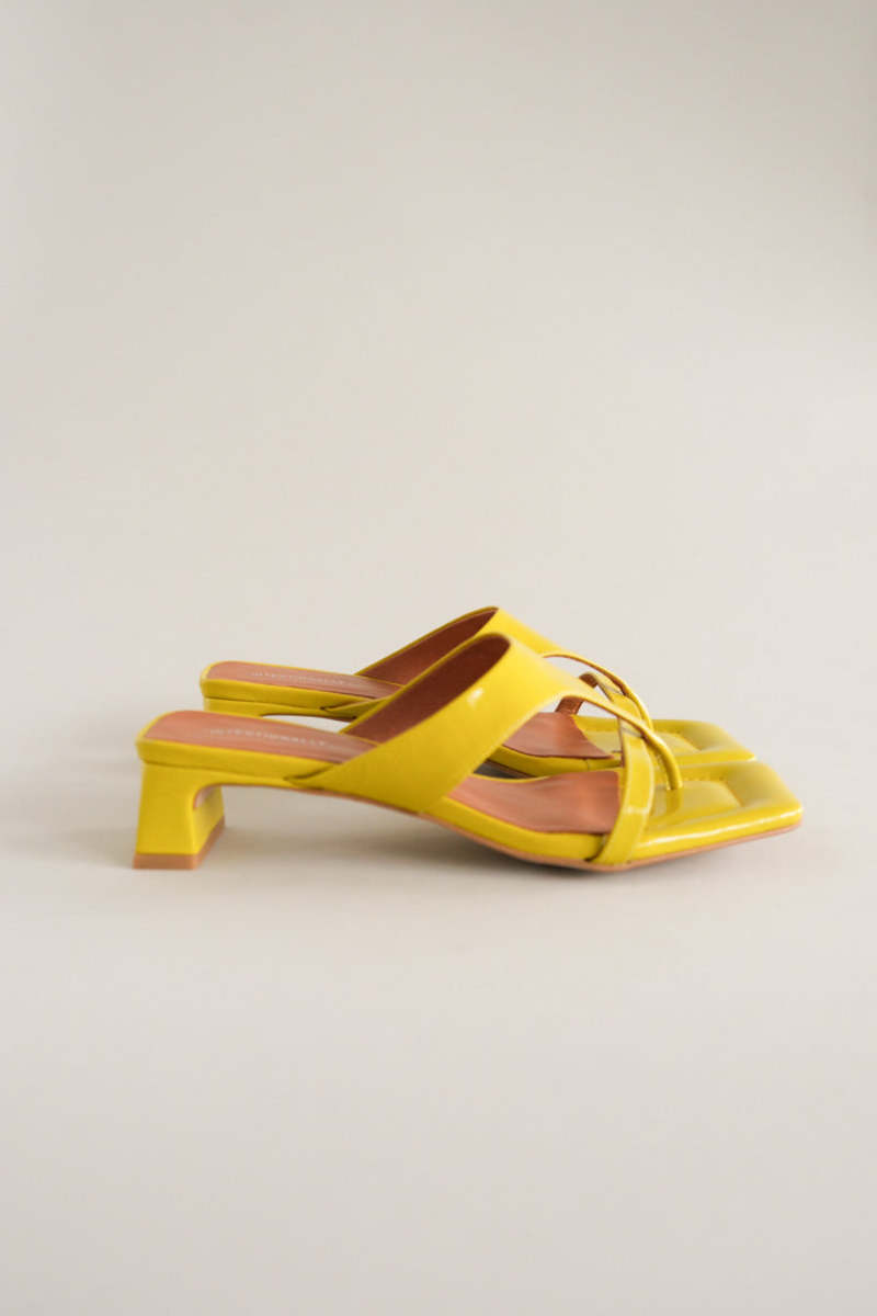 "INTENTIONALLY __________." Flume Sandal - Citron Mustard