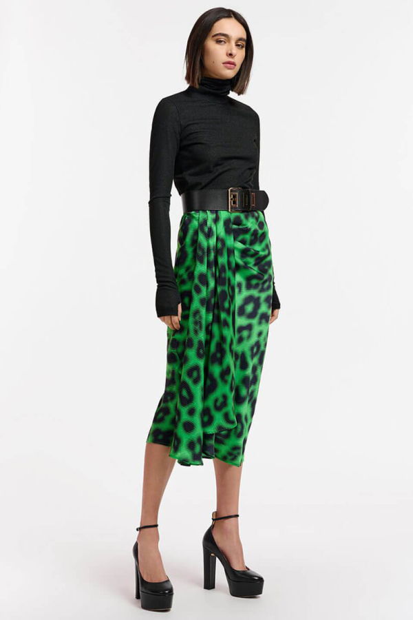 Essentiel Antwerp Everest Skirt - Leopard Print