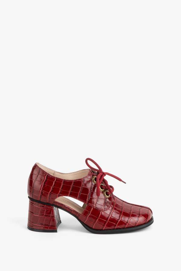 "INTENTIONALLY __________." JOE JOE FLARED OXFORD - MERLOT/WHISKEY COMBO/BLACK