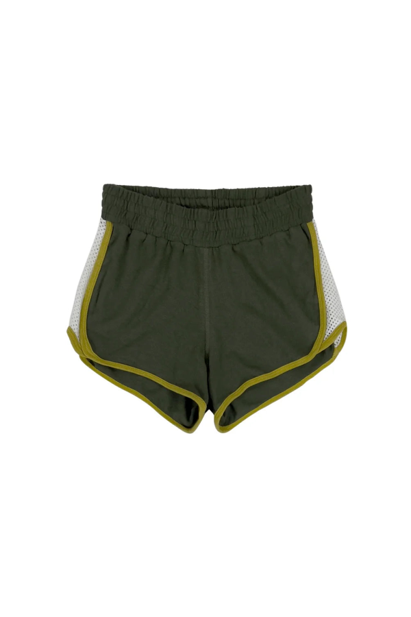 Jungmaven Yarrow Mesh Track Short - Olive Green