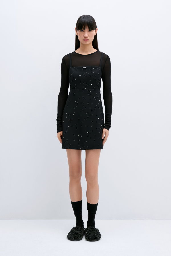 Cordera embellished mini dress - Black