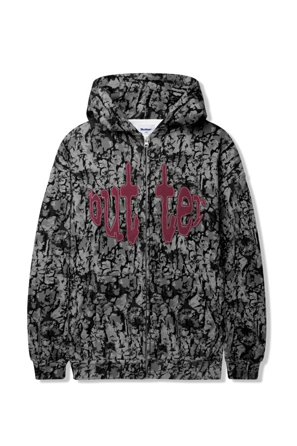 Butter Goods Frenzy Zip-Thru Hood - Grey Camo