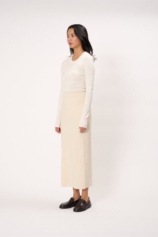 Lauren Manoogian Quilt Skirt - Raw White