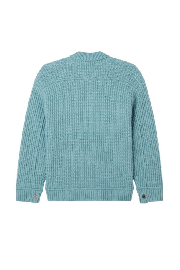 Obey JJ Wool Sweater Jacket - Coronet Blue