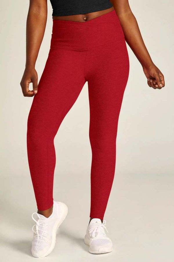 Beyond Yoga Spacedye At Your Leisure High Waisted Legging - Ruby Red