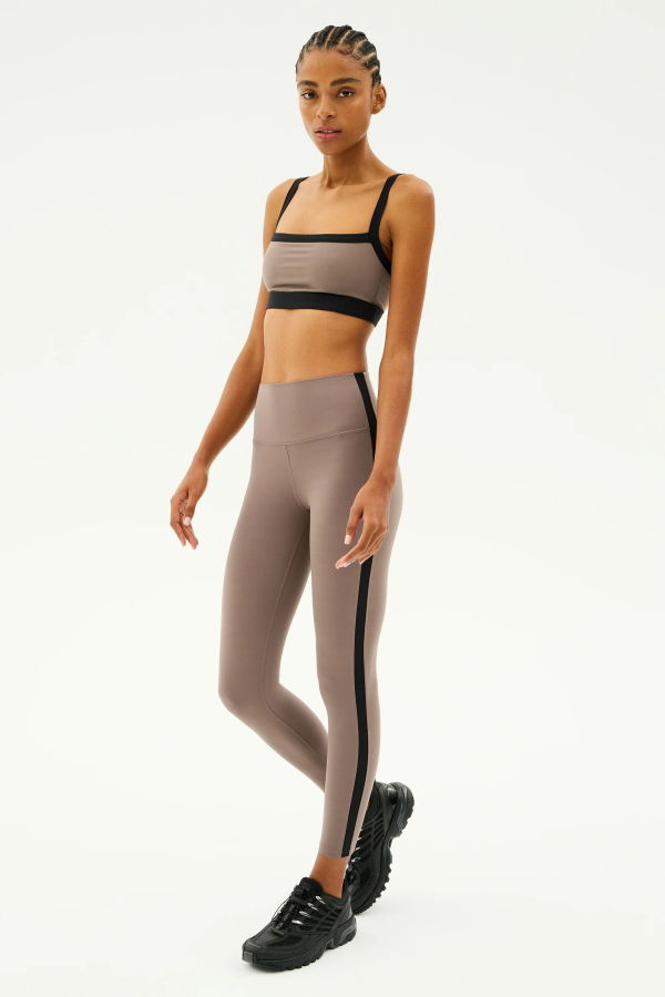 Splits59 Clare High Waist Rigor 7/8 Legging - Lentil/Black