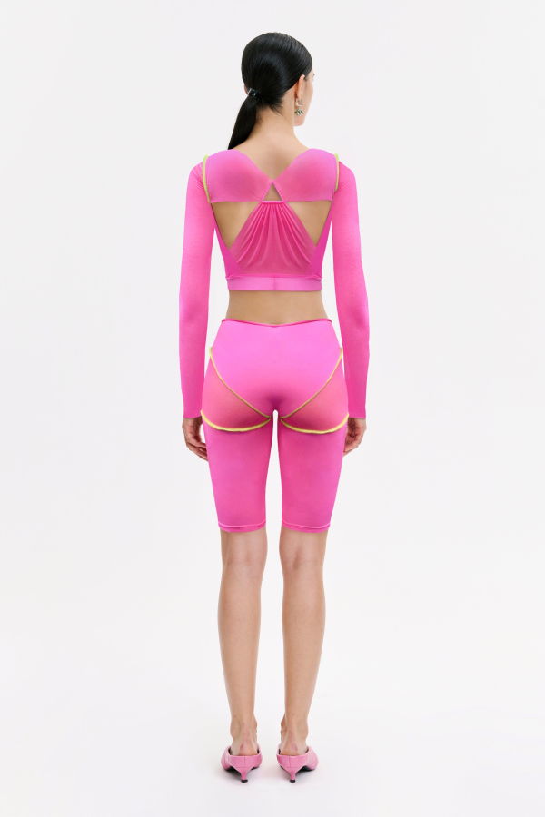 MONOSUIT High-Waist Slim Fit Bike Shorts - Pink