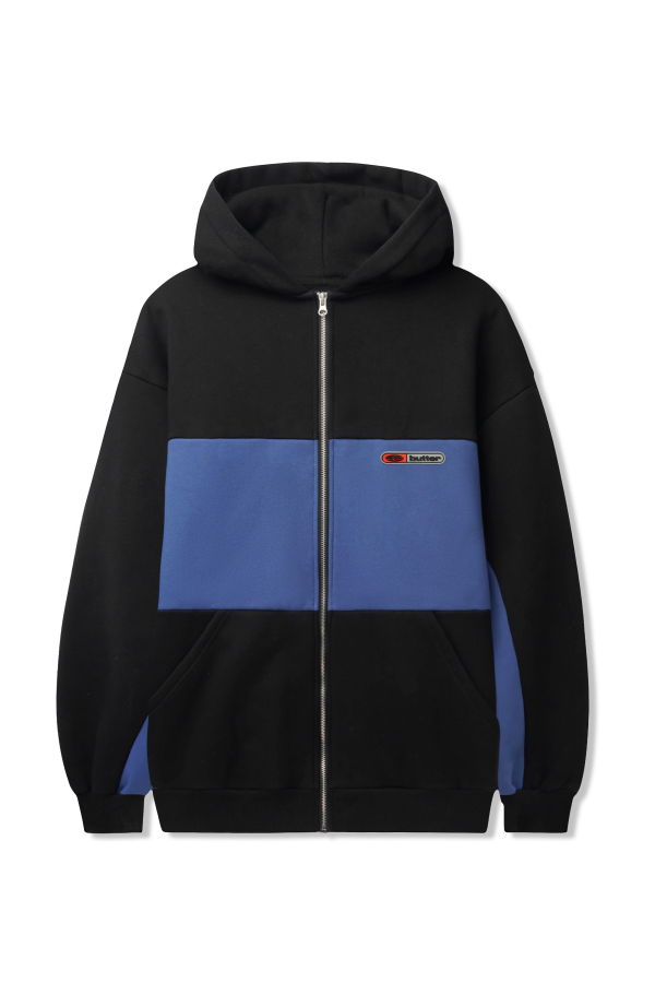 Butter Goods Panel Zip-Thru Hood - Black