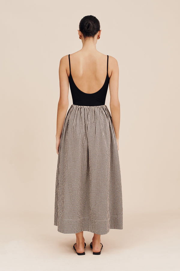 Posse Lucas Skirt - Gingham Black/Cream