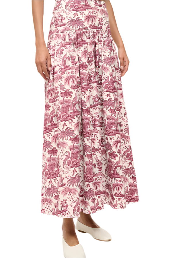 Staud Procida Skirt - Bordeaux Toile