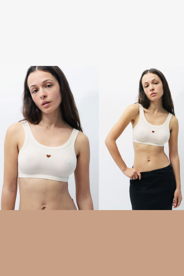 Baserange Heart Bra - Undyed