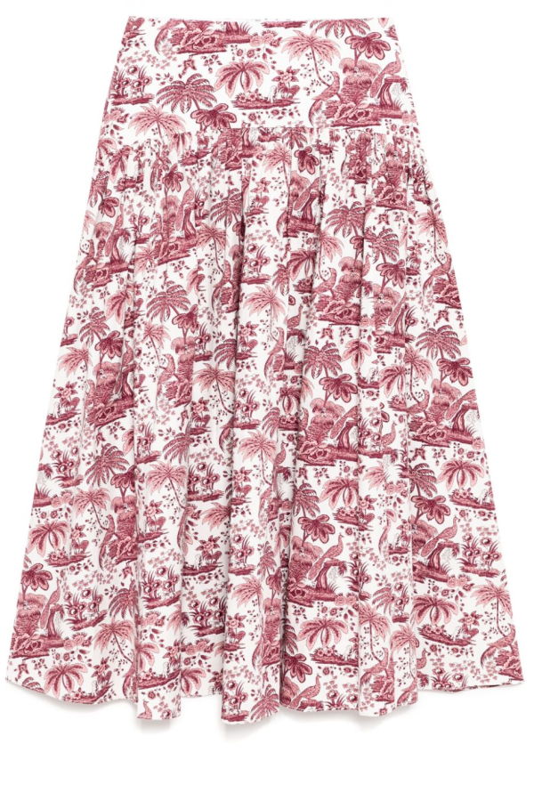 Staud Procida Skirt - Bordeaux Toile