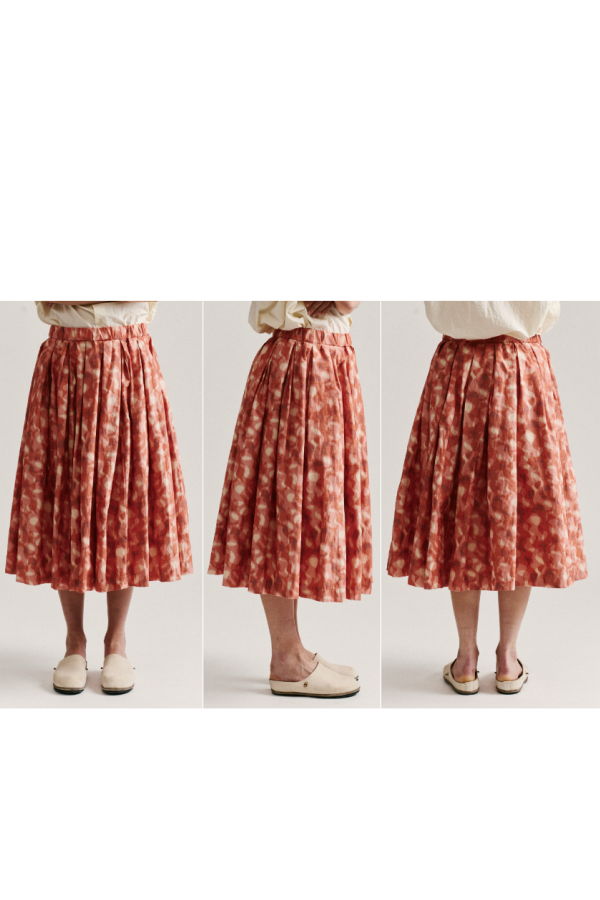 Casey Casey Double Rideaux Skirt - Ikat Coral