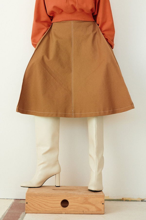 Eliza Faulkner Winnie Skirt - Toffee Brown Twill