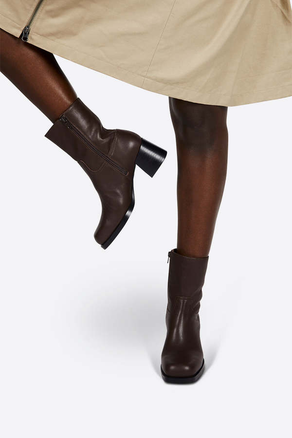 "INTENTIONALLY __________." VICO HEELED BOOT