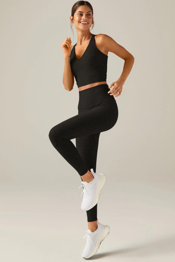 Beyond Yoga Spacedye Caught In The Midi High Waisted Legging - Darkest Night