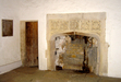 Fireplace decorated with quatrefoils