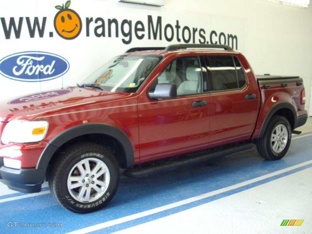 2007 Red Fire Ford Explorer Sport Trac XLT 4x4 #32098548 Photo #4 ...