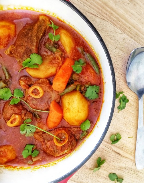 Cape Malay Bredie (stew) With Rice