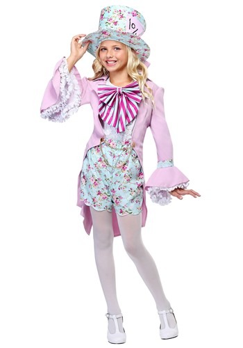 Pretty Mad Hatter Girls Costume