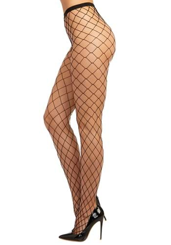 Womens Black Fishnet Pantyhose