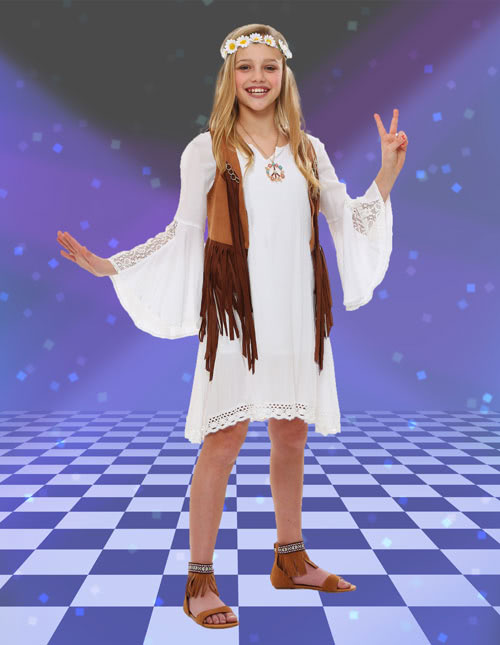 Girls 70s Dress Costume