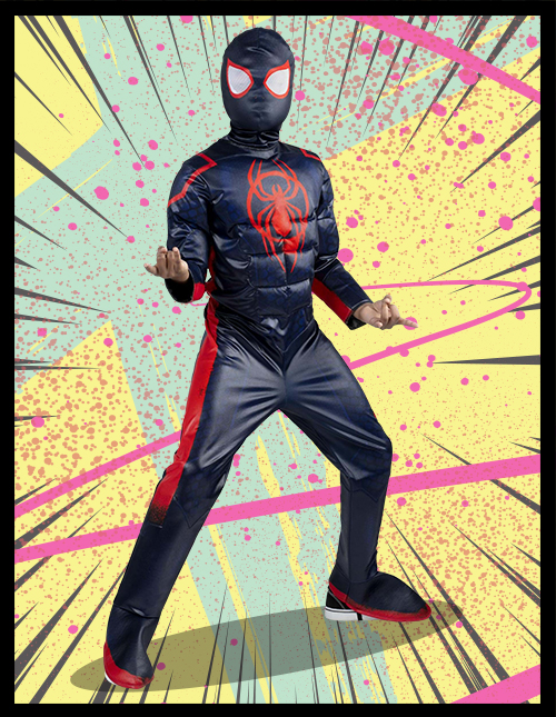 Childrens black spiderman costume