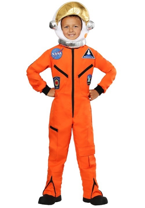 Orange Astronaut Jumpsuit Costume