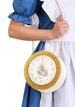 Womens White Rabbit Clock Purse Alt1