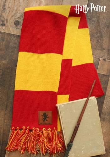 Harry Potter Gryffindor House Patch Striped Scarf update